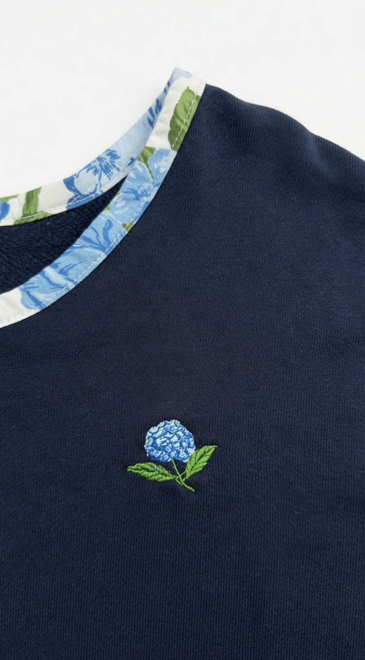 Navy Hydrangea Sweatshirt
