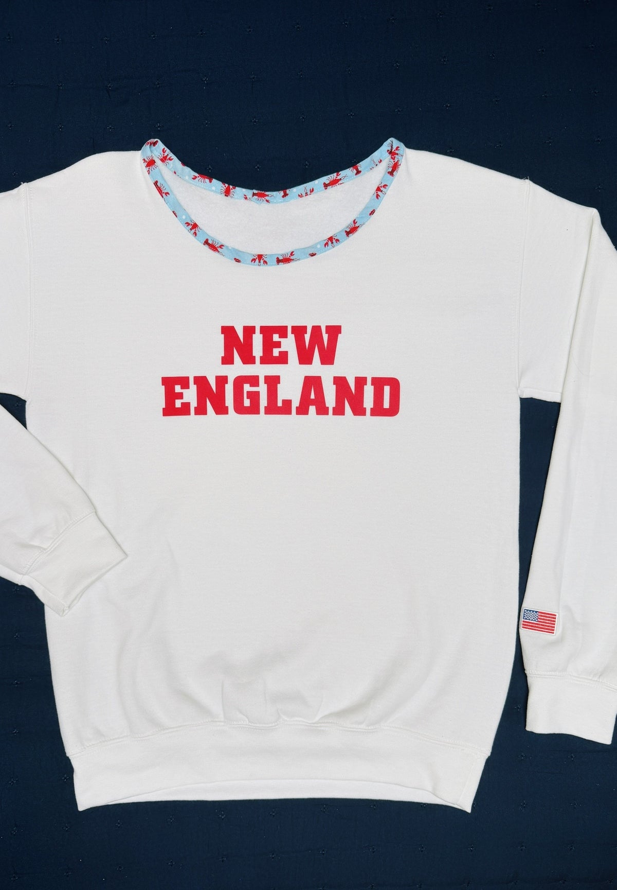 New England Cabana Comfy Crew with Lobster Trim