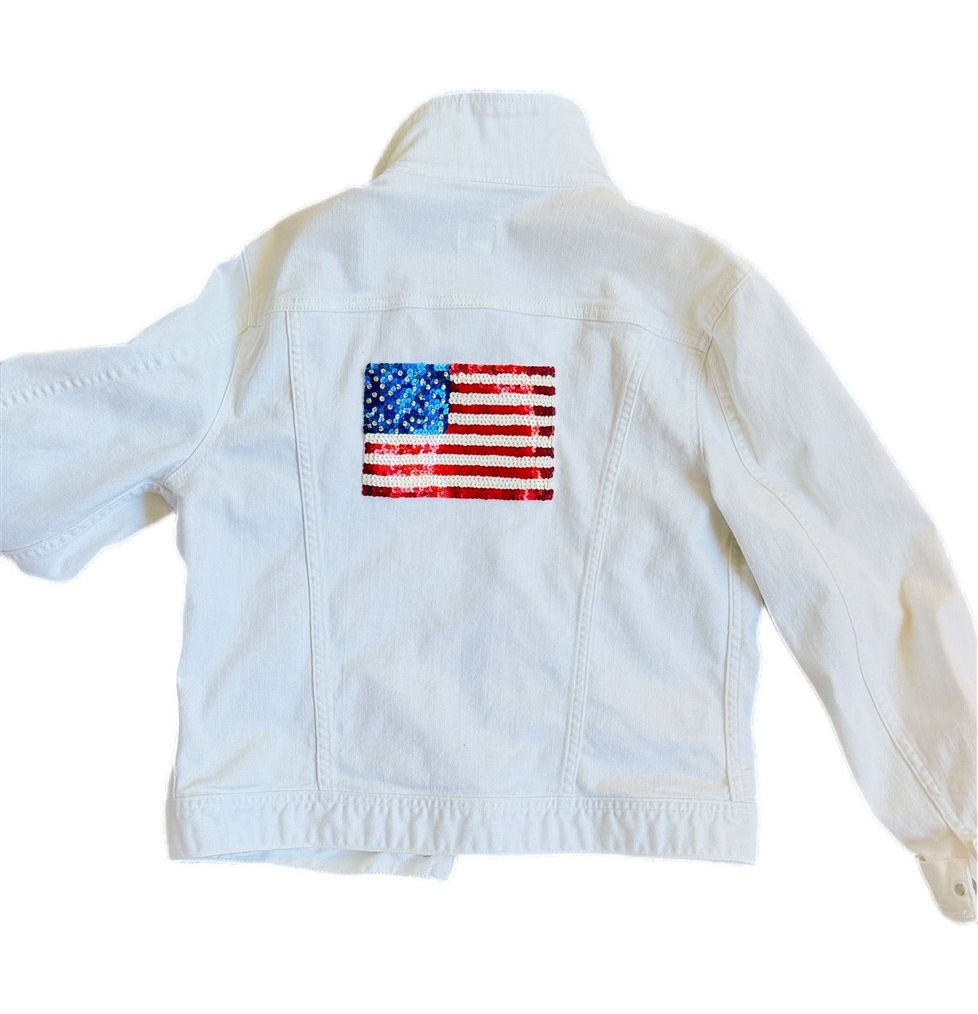 Vintage JCrew White Denim Jacket